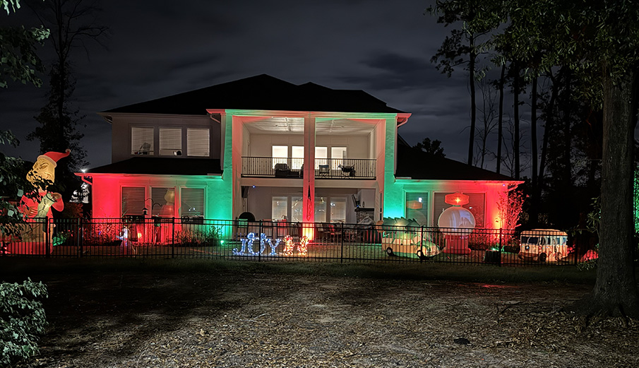 Professional Christmas Light Installations, Kingwood TX.