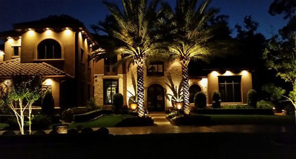 Outdoor night lighting and illumination.